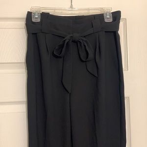 Express High Rise Black Paperbag Waist Ankle Dress Pants, Size 4R